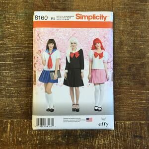 Simplicity Sewing Pattern 8160 Sailor Moon Cosplay School Girl Anime 14-22 UNCUT